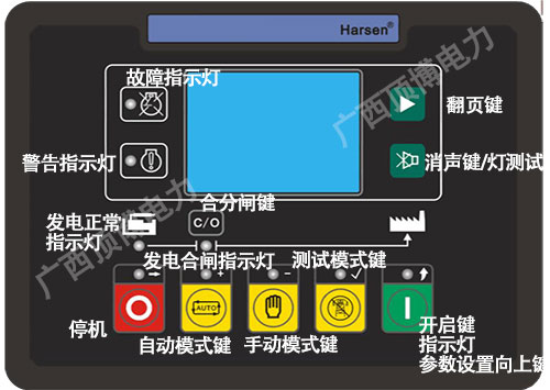 柴油尊龙凯时组控制面板操作图解